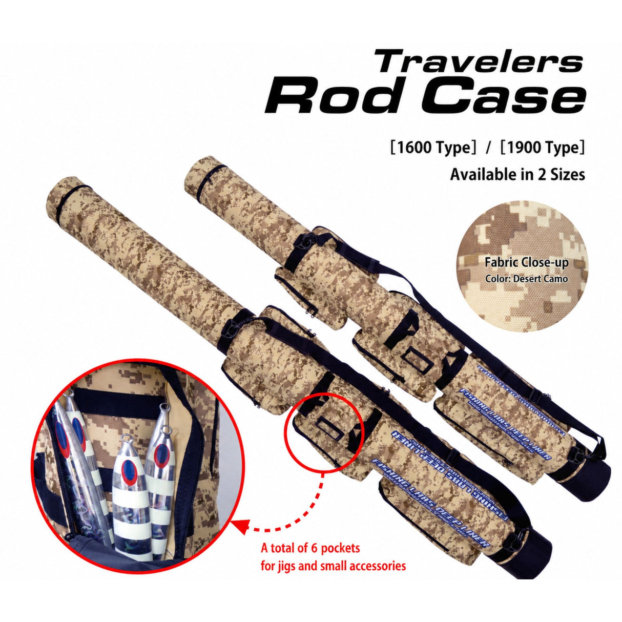 Travel Rod case with jig pockets (NEW)