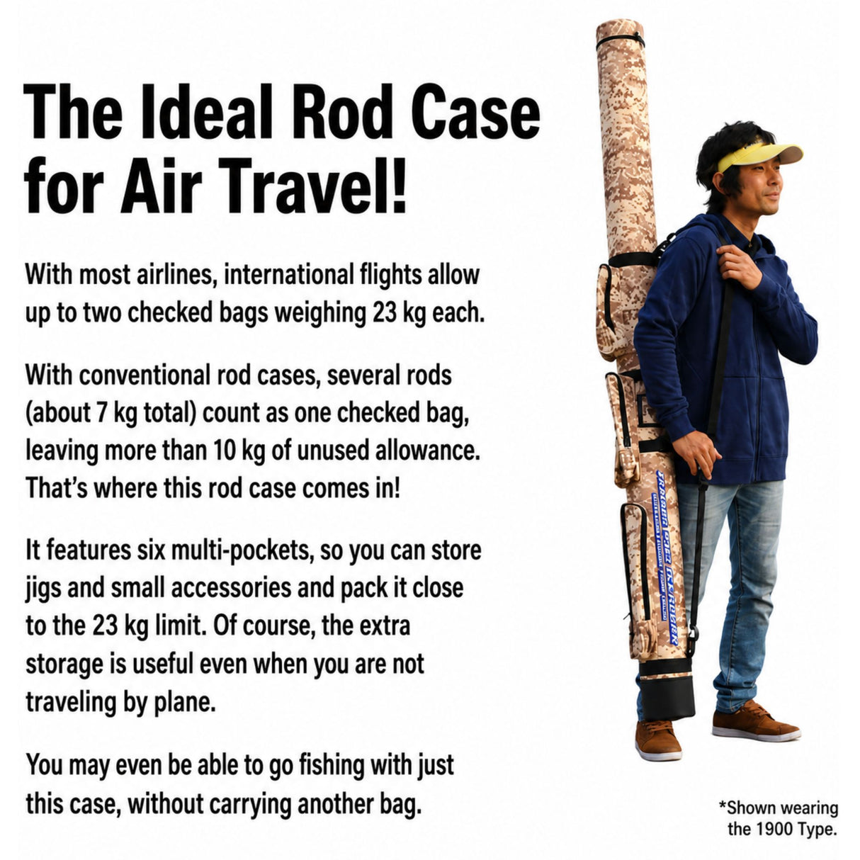Travel Rod case with jig pockets (NEW)